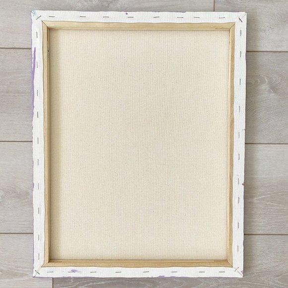 Original Impressionist Flowers Acrylic Painting Purple Blue Red 16x20in Canvas - Picture 10 of 10